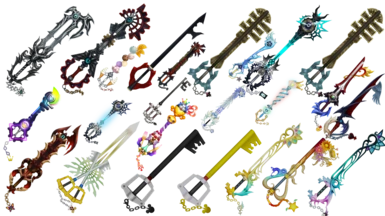 A bunch of keyblades