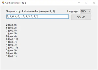 Clock solver for FF XIII-2