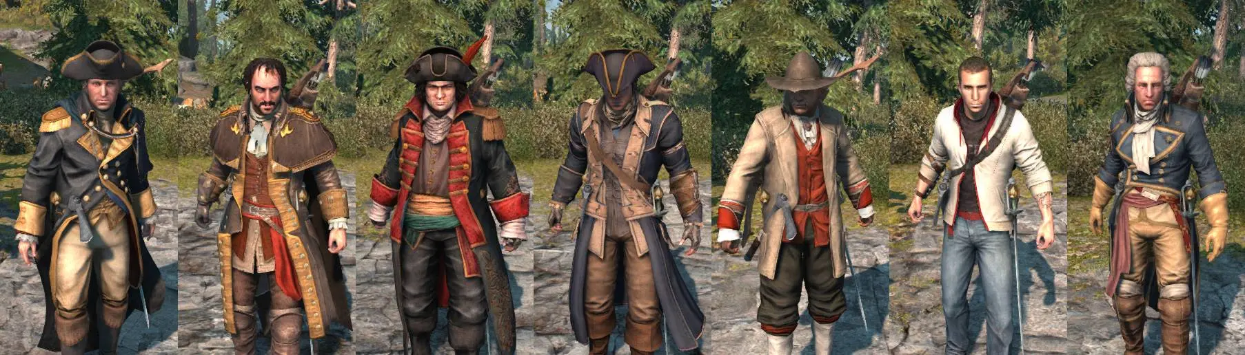 AC3 all Champion pack costumes  Assassin's Creed 3 Multiplayer