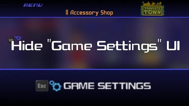 Hide Game Settings UI