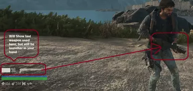 On screen HUD with Grenade Launcher equipped