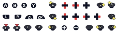 Nintendo Switch Controller Icons over Gamepad 3 (DDD)