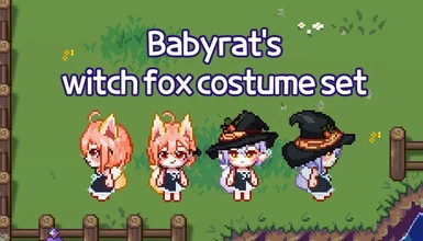 babyrat's witch fox costume set_With Straight Legs
