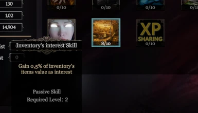 Inventory's interests Skill