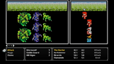 Picture showing Origins Mod lined up monsters, but graphics changes are from Axel Voss' Pixel DEmaster Mod