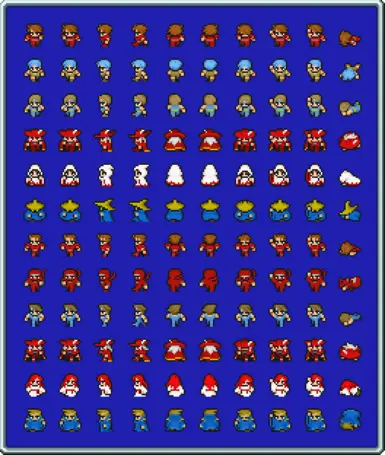 Player characters, overworld (before)