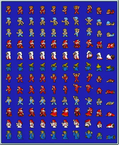 Player characters, battle (before)