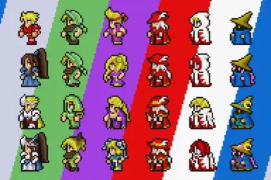 Final Fantasy Pixel Remaster - Protagonist Sprites Overhaul (now with gender variations for versatility)