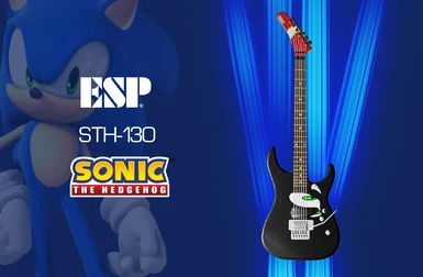 ESP STH-130 Sonic the Hedgehog at Guitar Hero World Tour Nexus
