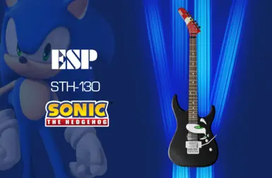 ESP STH-130 Sonic the Hedgehog at Guitar Hero World Tour Nexus