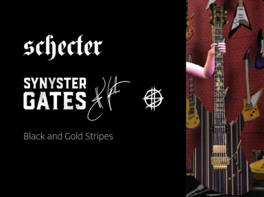 Schecter Synyster Gates - Black and Gold Stripe Custom S