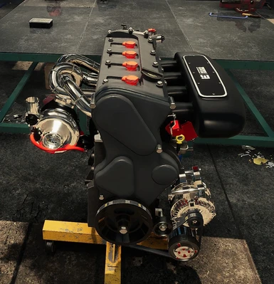 I4 Turbo engine with the new performance parts from 0.7.3