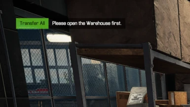 Help Message for Warehouse
