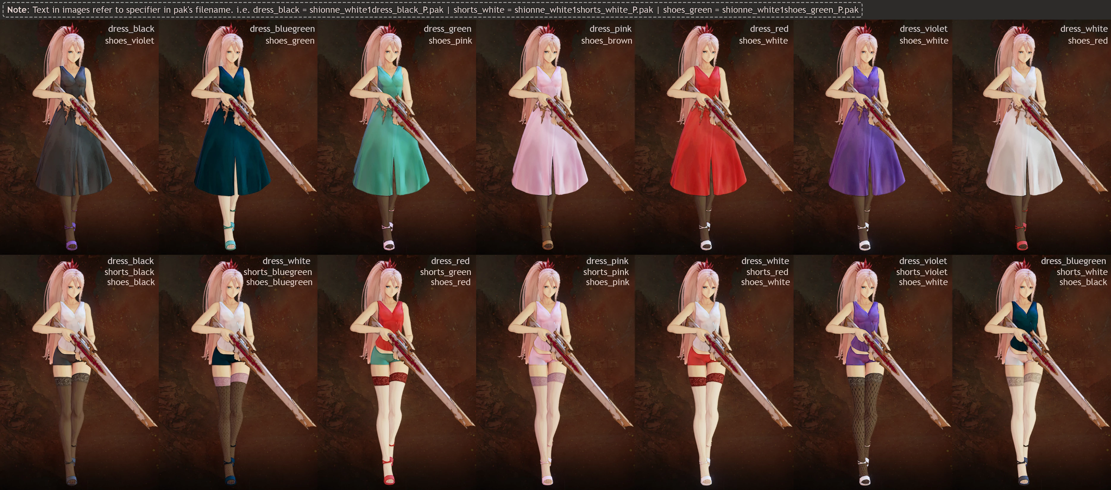 Recolors for shionne s white and twilight one piece dress and shoes at