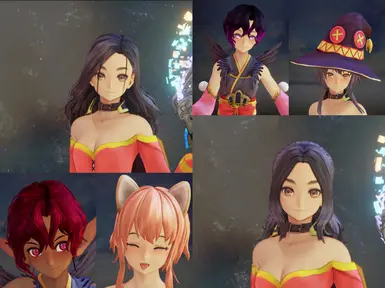 Rinwell hair options - Kisara - Dohalim - Megumin - Nina ponytail