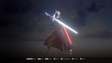 MOD ADDING GLOW TO THE BLUE ROSE SWORD AND REPLACE THE BLAZING SWORD WITH NIGHT SKY FROM SAO DLC