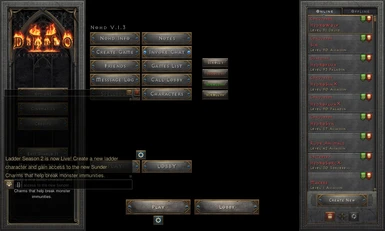 Version 1.3-Stable chat in main menu.