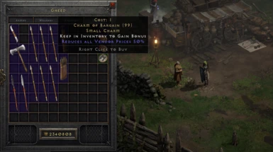 Charm of Bargain for D2RMM (Reduces All Vendor Prices)