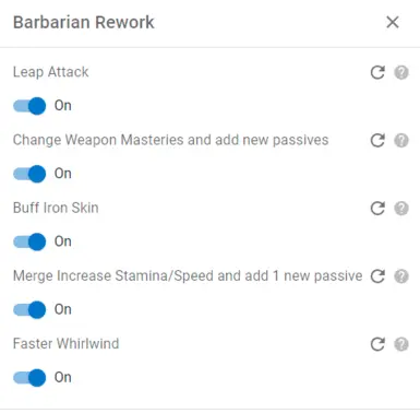 Barbarian Skill Rework for D2RMM