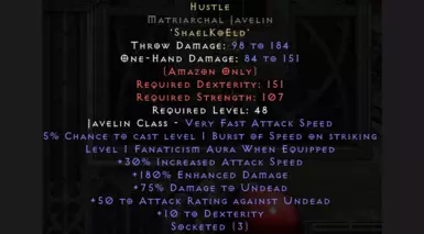 Throwing Weapon Runewords for D2RMM