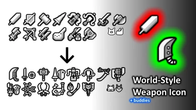 World-Style Weapon Icon with Buddies