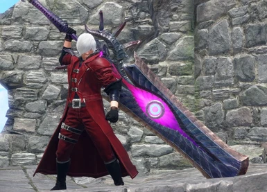 Featuring Dante from the Devil May Cry series (MHW Dante armor over Espinas)