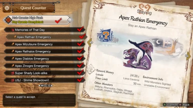Official Enhanced Quests on Hub Quests at Monster Hunter Rise - Nexus ...