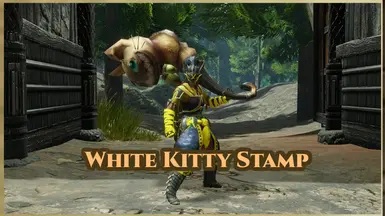 White Kitty Stamp (Hammer) (MHGU)