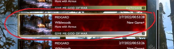 GOD OF WAR1 SAVE GAME