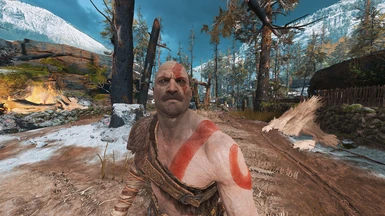 Kratos No Eyebrows No Beard now new with Dead Eyes