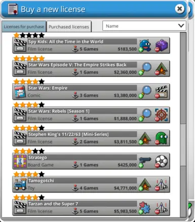 Real Licenses with accurate release dates