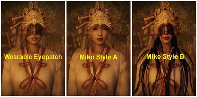 Play as Miko with Wearable Eye Veil (Miko Animation Included)
