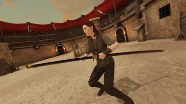 This katana pulls out the katana with the stance of battojutsu.