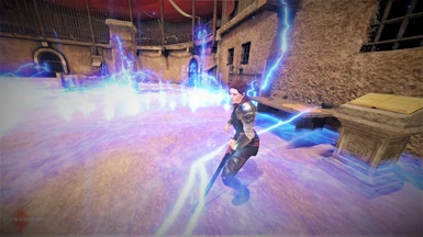 lightning that puts enemy NPCs within range into an electric shock state. * This screenshot is the PCVR version.