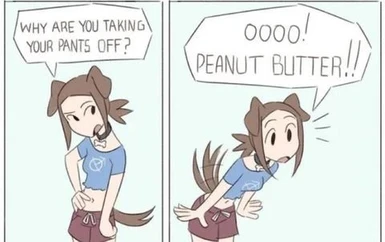 Peanut Butter Dog Girl
