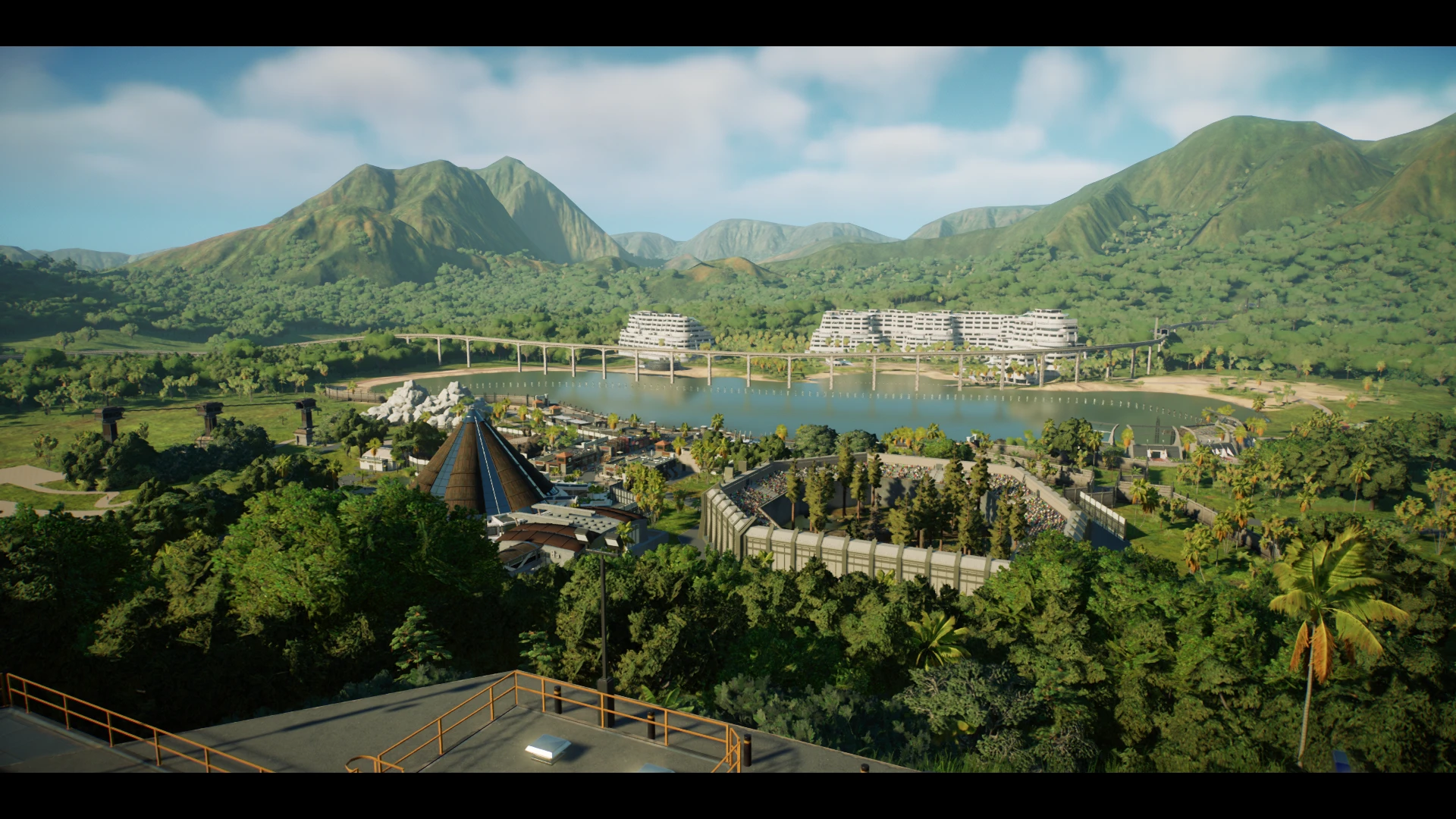 The Main Street of Jurassic World at Jurassic World Evolution 2 Nexus ...