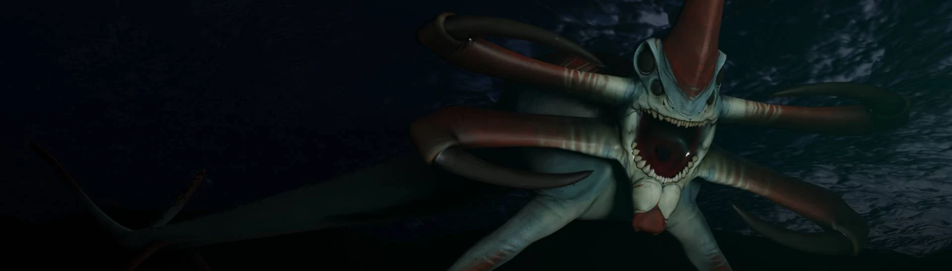 Scanning the Reaper Leviathan in Subnautica 
