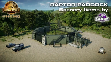 Raptor Paddock Scenery Items