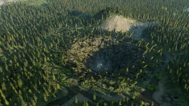 Meteor crash site
