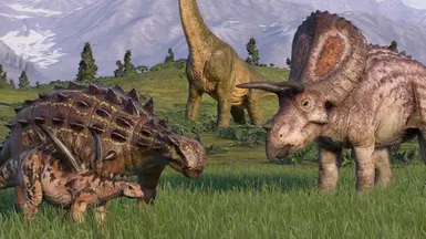Brachiosaurus Euoplocephalus Gigantspinosaurus and Torosaurus skin JWE1