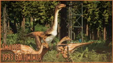 Smaller 1993 Gallimimus - New Cosmetic - Park Manager's Collection Pack Update