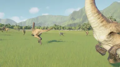 Gallimimus and Shunosaurus Paddock