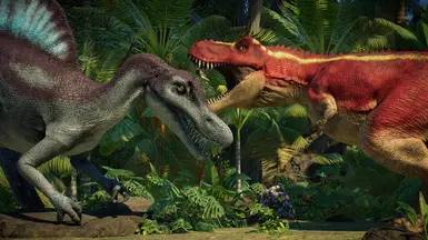 Spinosaurus and Tyrannosaurus