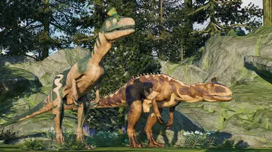 Cryolophosaurus (Normal) and Cryolophosaurus (Secret)