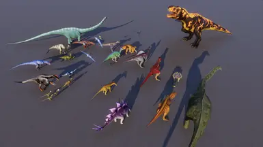 The whole team VS the Black Tyrannosaurus