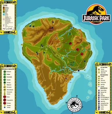Isla Nublar - Jurassic Park 1993