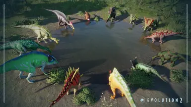 Lots of Herbivores Drinking