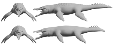 Liopleurodon, original (top) and edited (bottom)