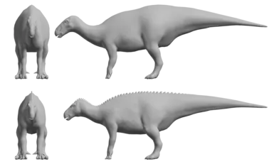 BioSyn Iguanodon, original (top) and edited (bottom)