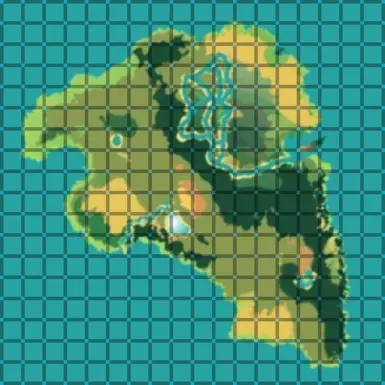 The 18x18 grid used to make the map